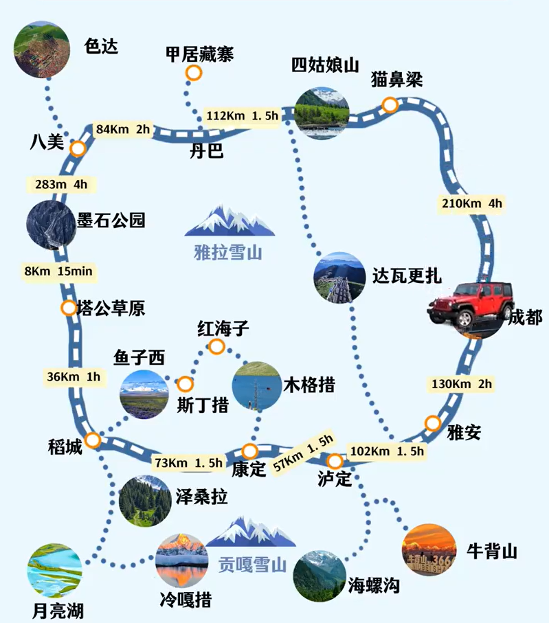 川西小环线地图